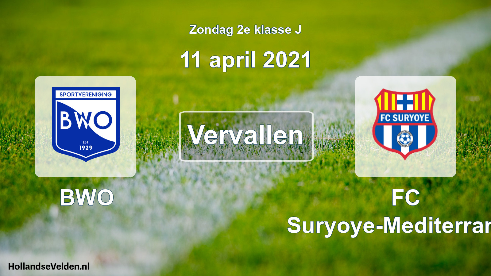 Scheduled Match: BWO - FC Suryoye-Mediterraneo (11 April 2021)