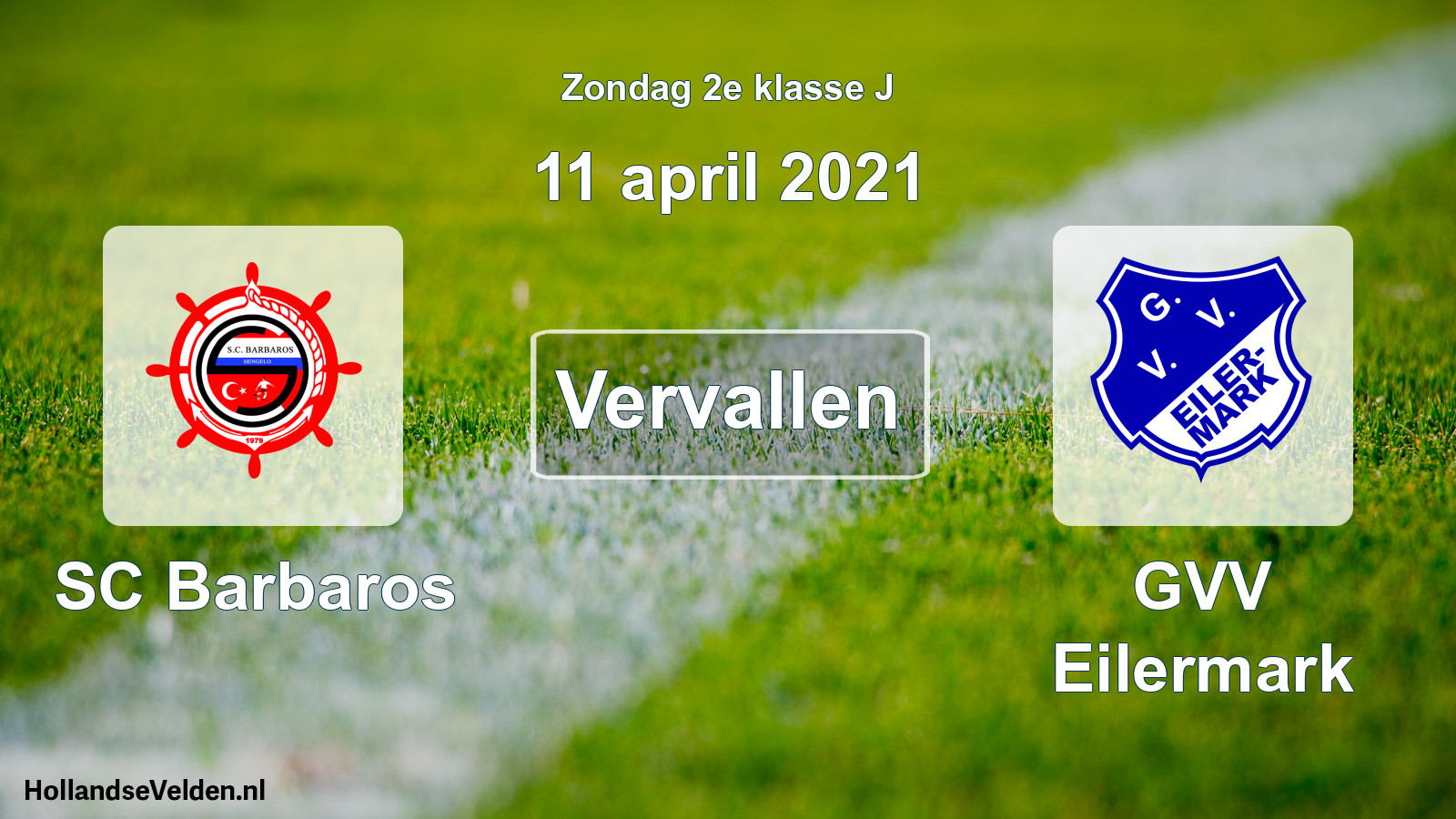 Scheduled Match: SC Barbaros - GVV Eilermark (11 April 2021)