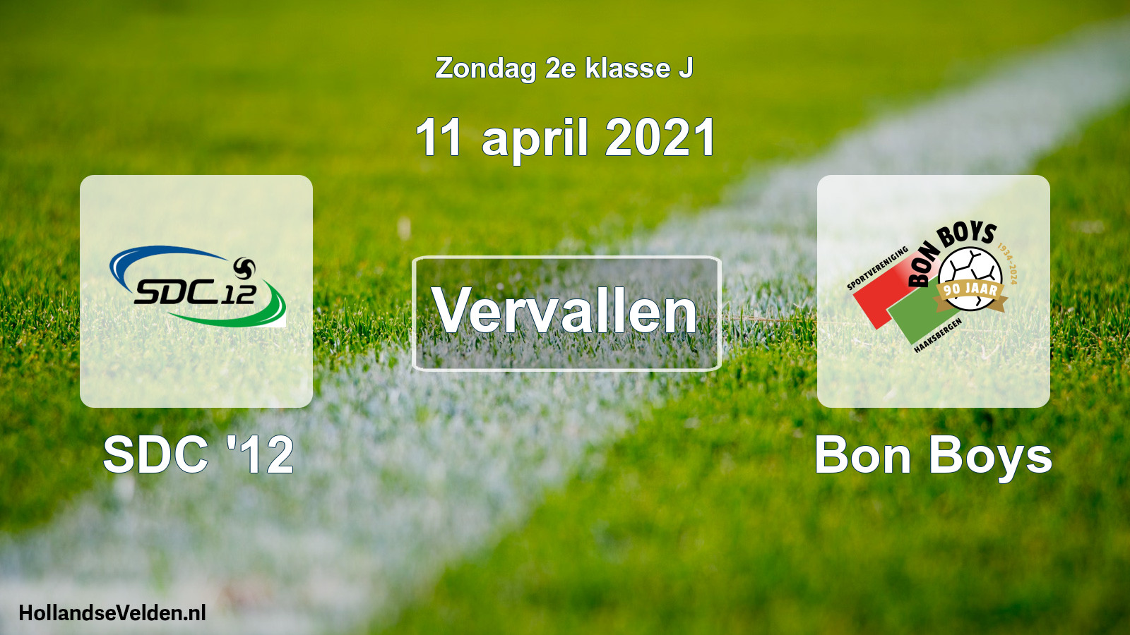 Scheduled Match: SDC '12 - Bon Boys (11 April 2021)