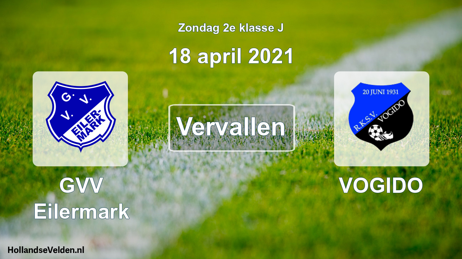 Scheduled Match: GVV Eilermark - VOGIDO (18 April 2021)