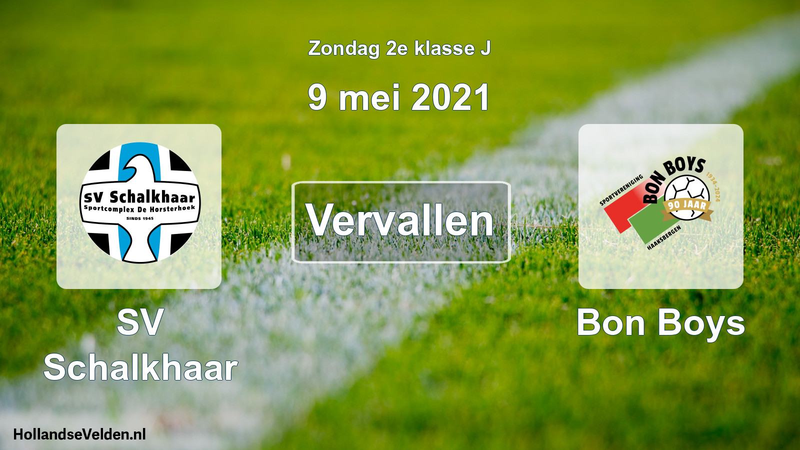 Scheduled Match: SV Schalkhaar - Bon Boys (9 May 2021)