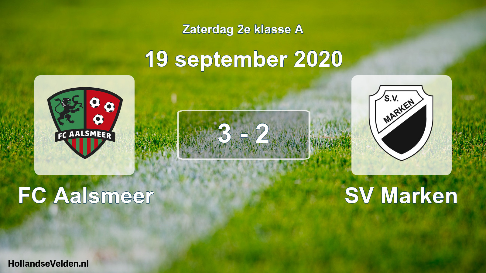 Total number of matches played: FC Aalsmeer - SV Marken 3 - 2 (19 September 2020)