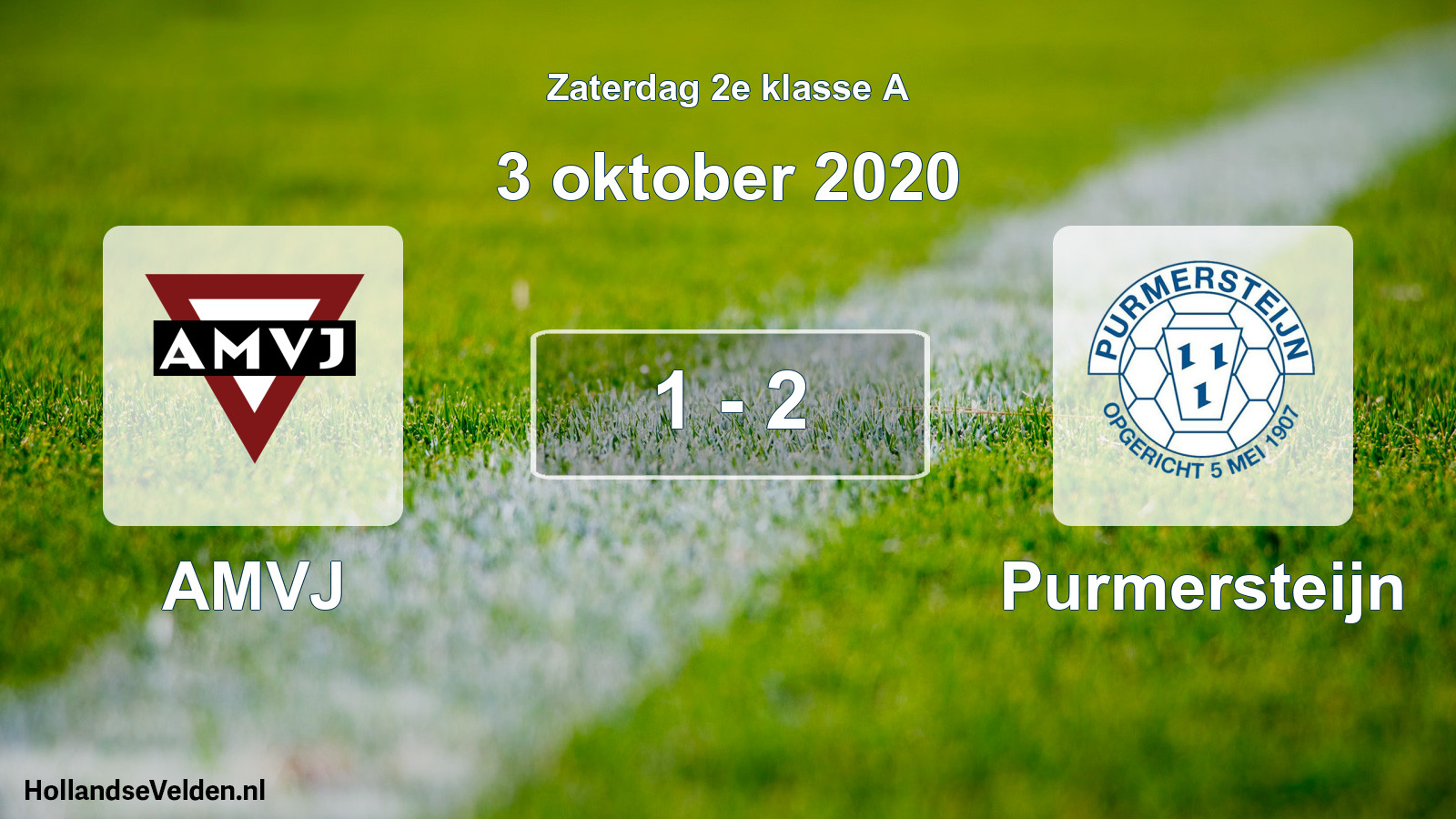 Total number of matches played: AMVJ - Purmersteijn 1 - 2 (3 October 2020)