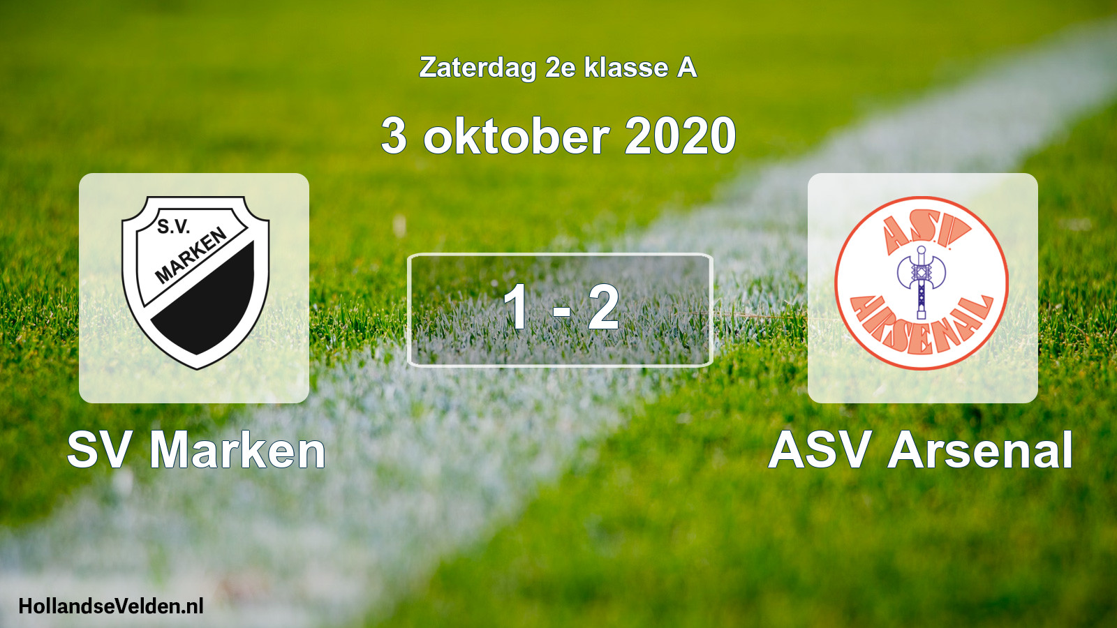 Total number of matches played: SV Marken - ASV Arsenal 1 - 2 (3 October 2020)