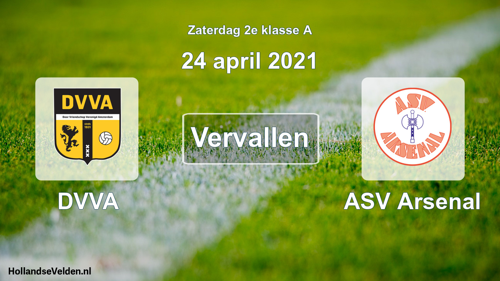 Scheduled Match: DVVA - ASV Arsenal (24 April 2021)