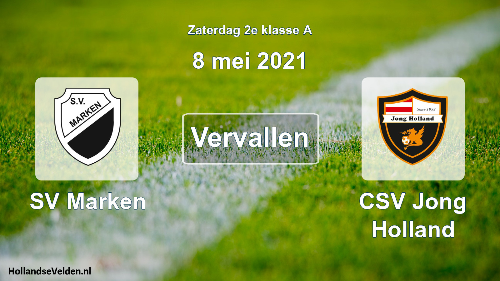 Scheduled Match: SV Marken - CSV Jong Holland (8 May 2021)