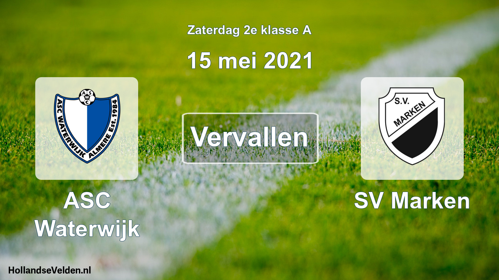Scheduled Match: ASC Waterwijk - SV Marken (15 May 2021)