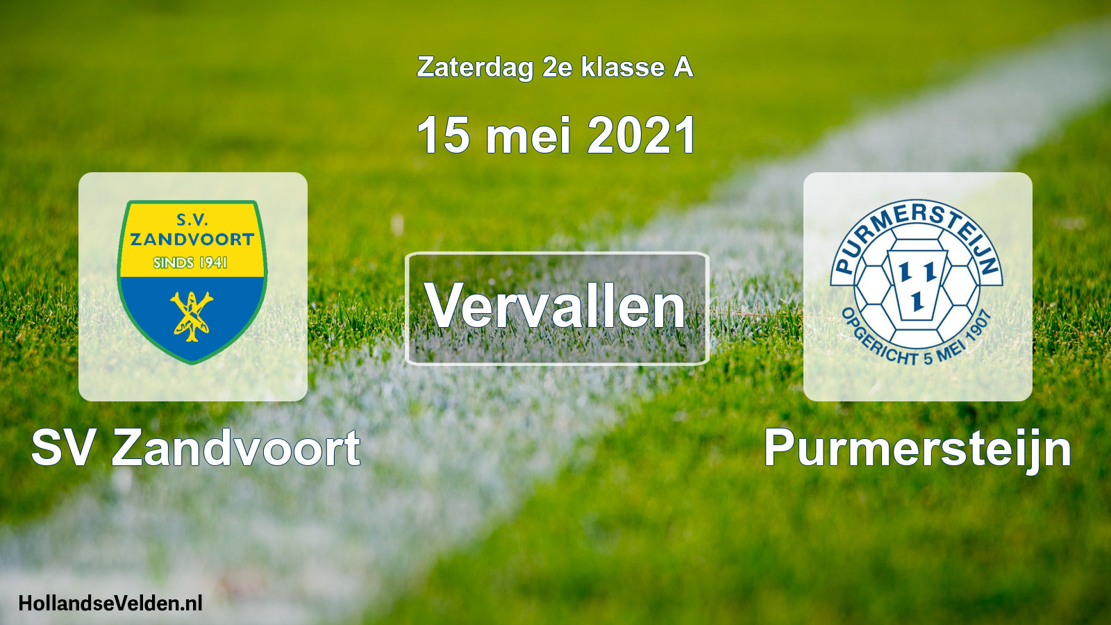 Scheduled Match: SV Zandvoort - Purmersteijn (15 May 2021)