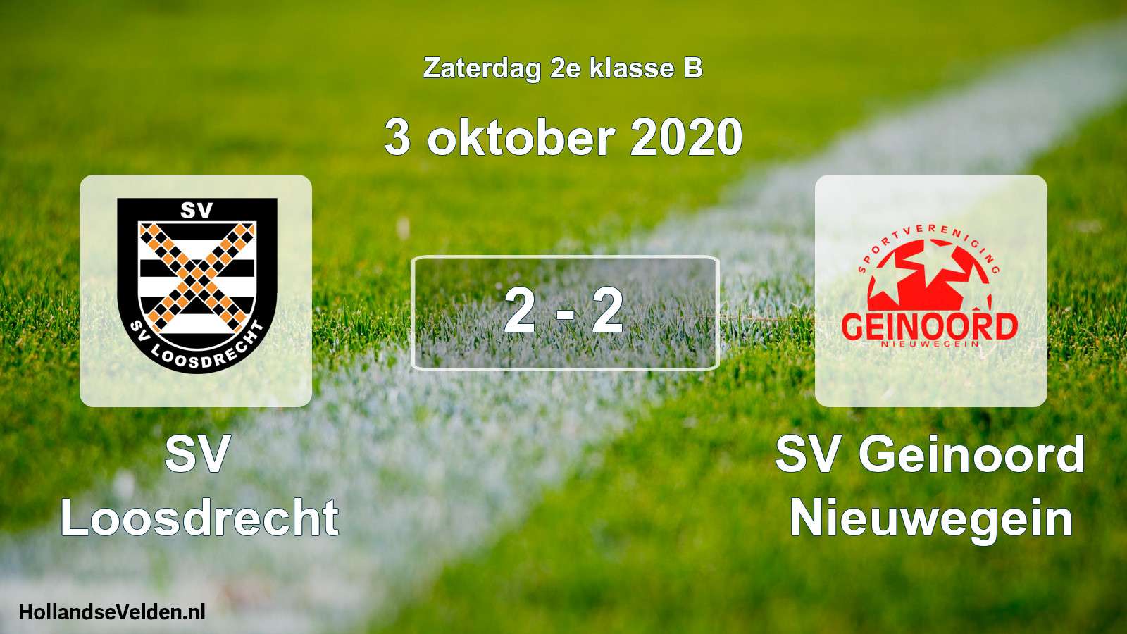 Total number of matches played: SV Loosdrecht - SV Geinoord Nieuwegein 2 - 2 (3 October 2020)