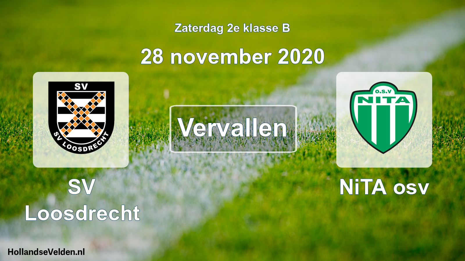 Scheduled Match: SV Loosdrecht - NiTA osv (28 November 2020)