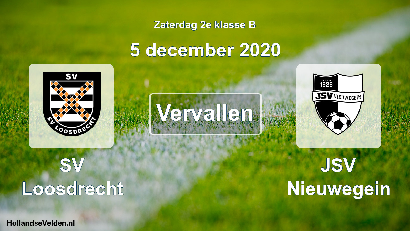 Scheduled Match: SV Loosdrecht - JSV Nieuwegein (5 December 2020)