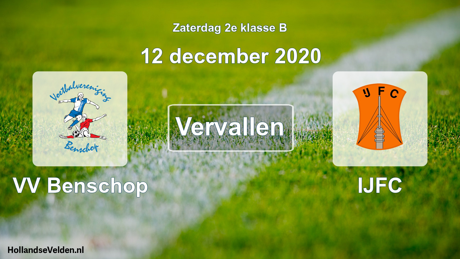 Scheduled Match: VV Benschop - IJFC (12 December 2020)