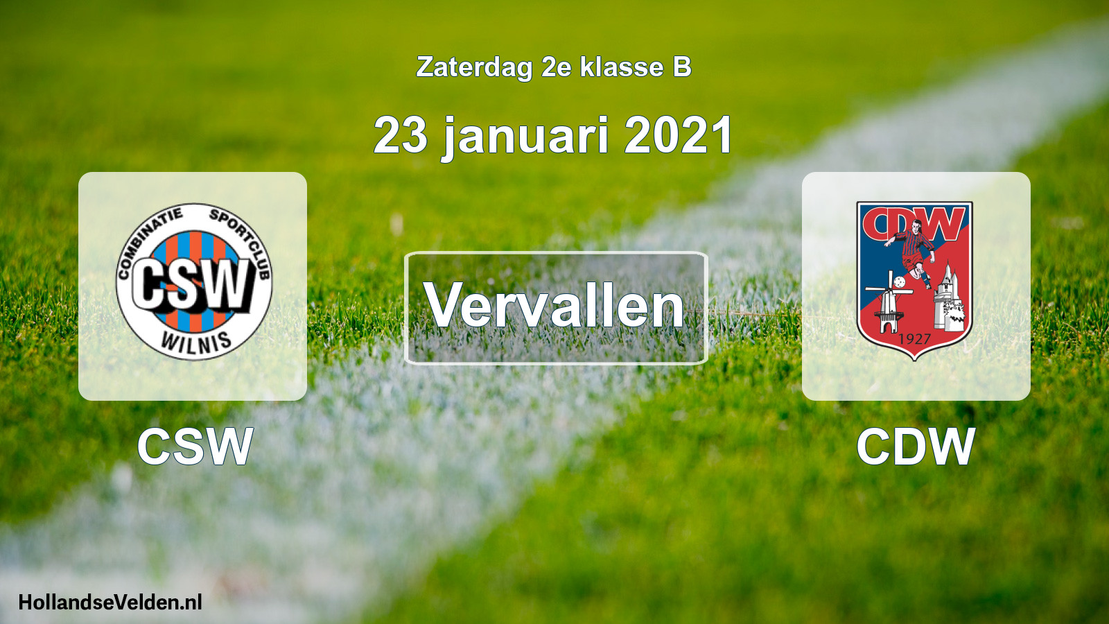 Scheduled Match: CSW - CDW (23 January 2021)