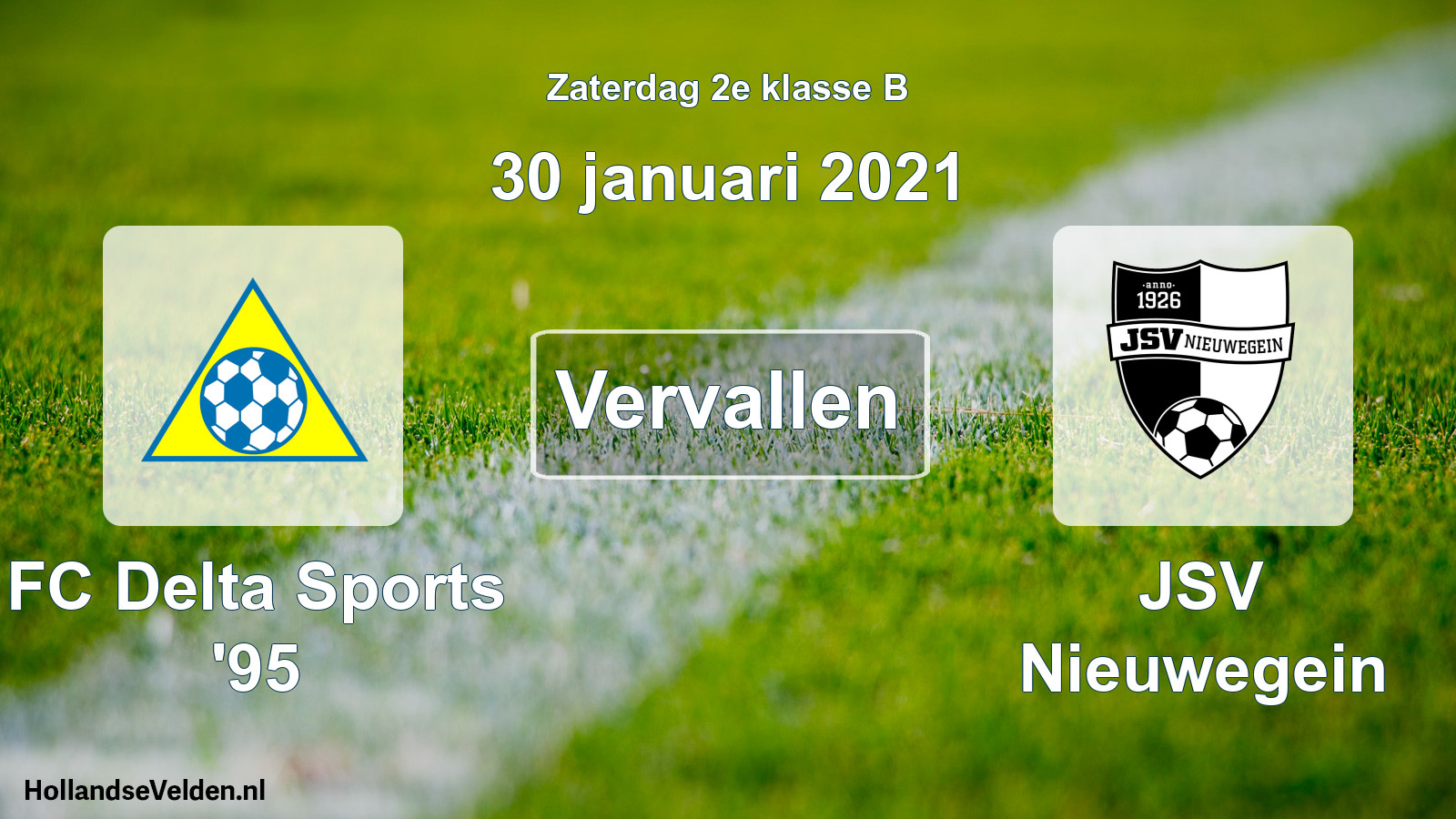 Scheduled Match: FC Delta Sports '95 - JSV Nieuwegein (30 January 2021)