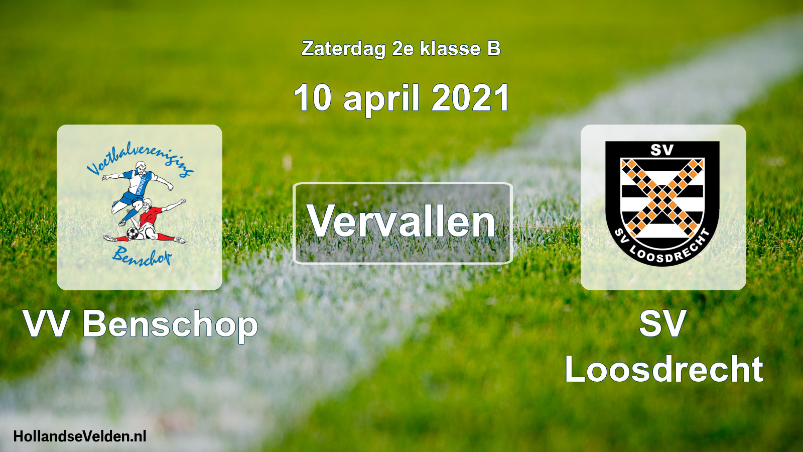 Scheduled Match: VV Benschop - SV Loosdrecht (10 April 2021)