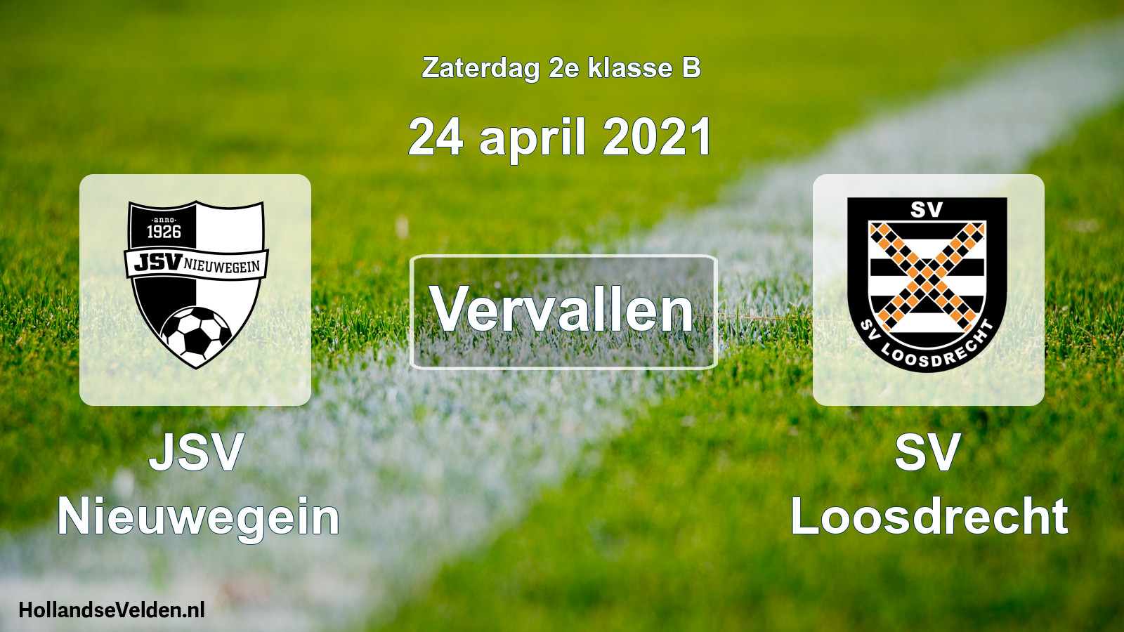 Scheduled Match: JSV Nieuwegein - SV Loosdrecht (24 April 2021)
