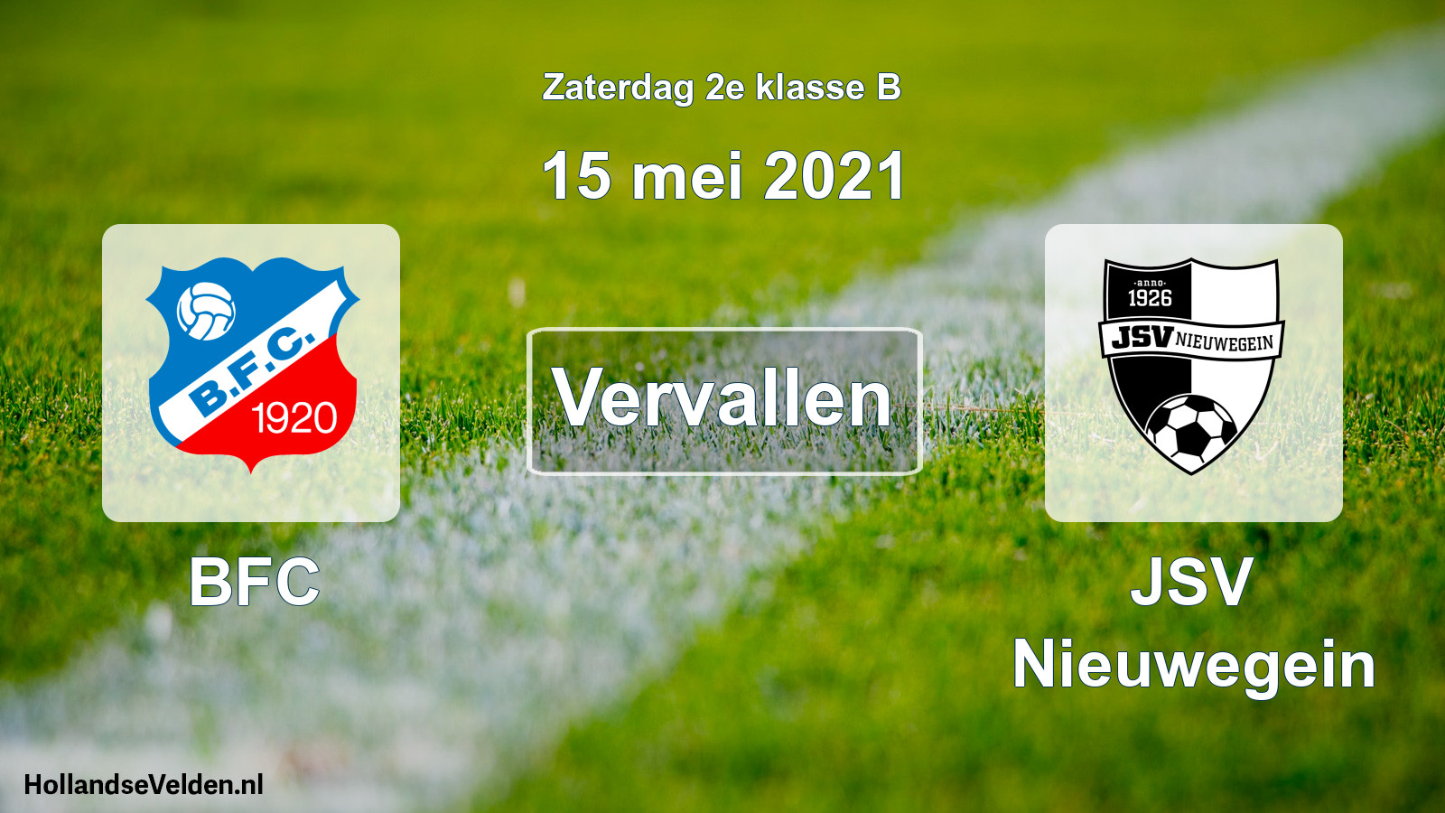 Scheduled Match: BFC - JSV Nieuwegein (15 May 2021)