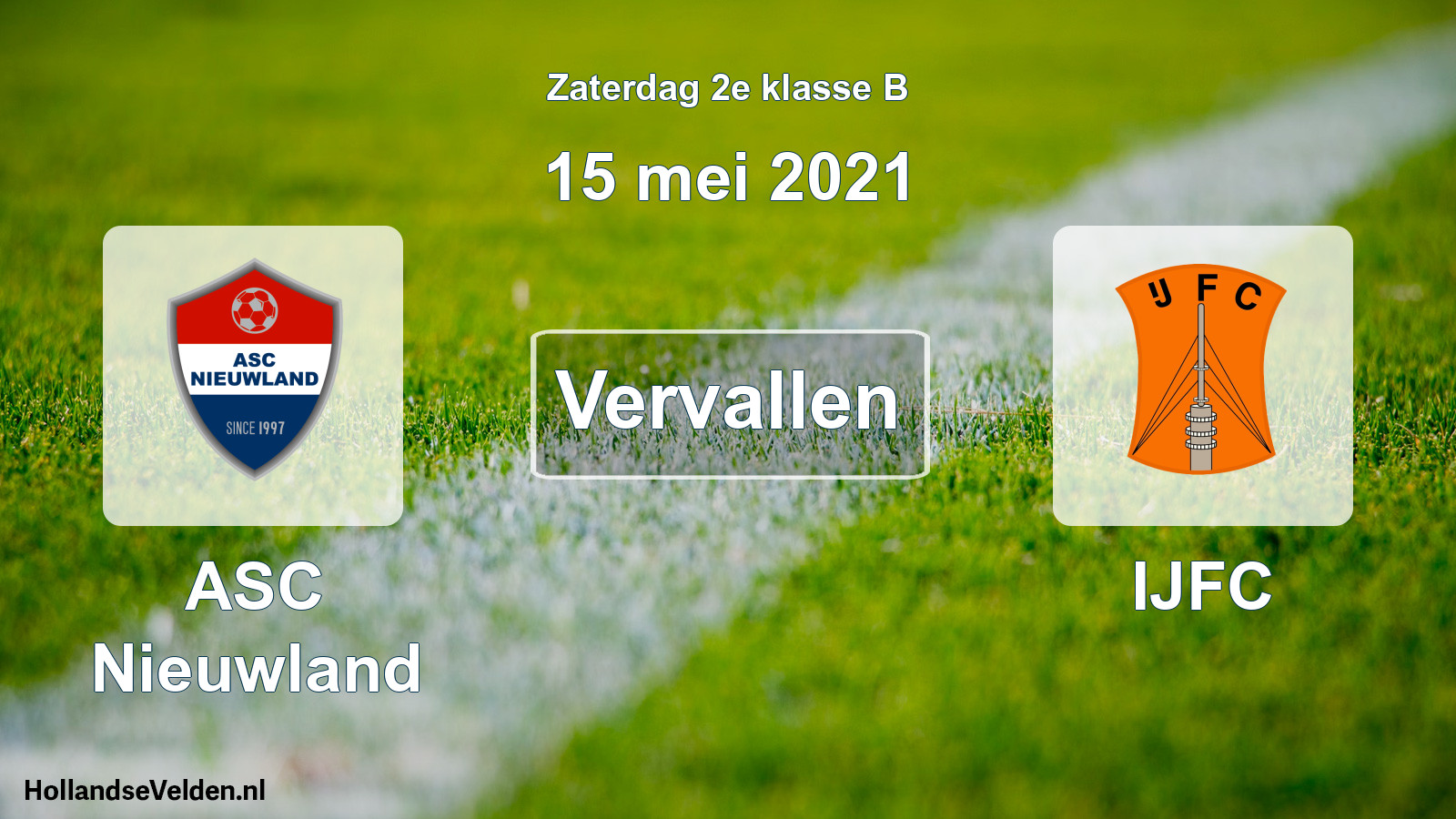 Scheduled Match: ASC Nieuwland - IJFC (15 May 2021)
