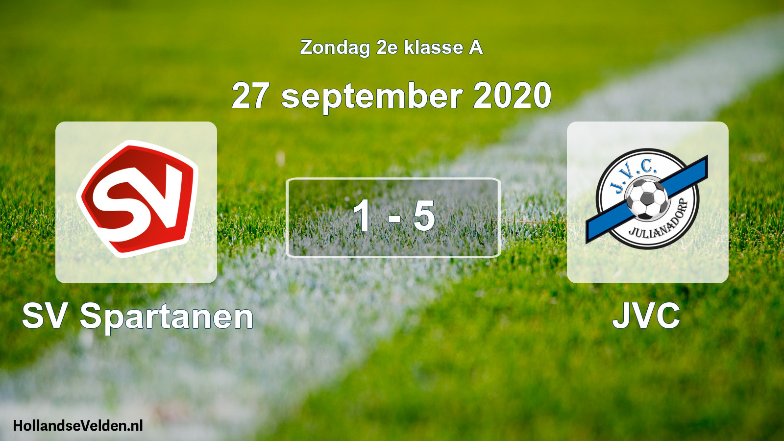 Total number of matches played: SV Spartanen - JVC 1 - 5 (27 September 2020)