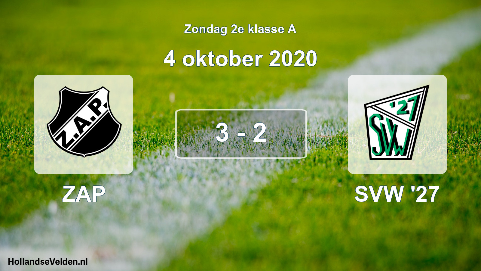 Total number of matches played: ZAP - SVW '27 3 - 2 (4 October 2020)