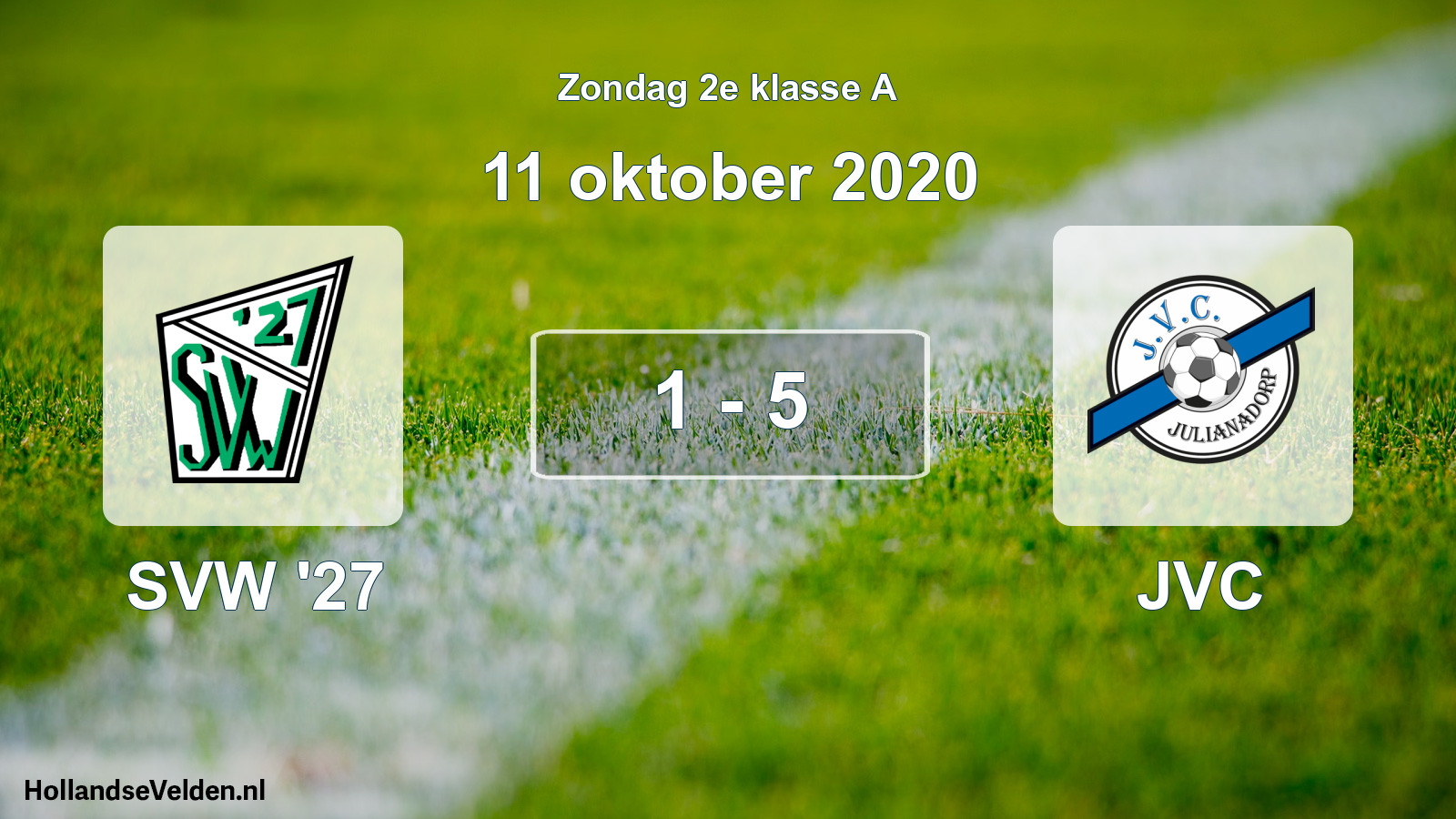 Total number of matches played: SVW '27 - JVC 1 - 5 (11 October 2020)