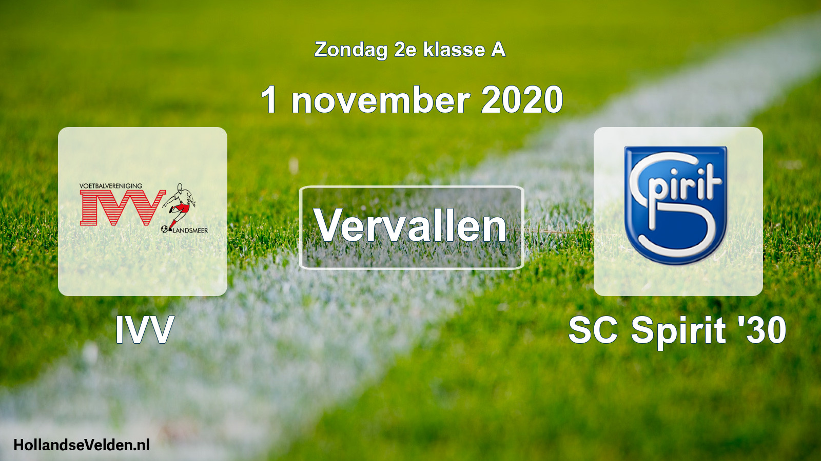 Scheduled Match: IVV - SC Spirit '30 (1 November 2020)