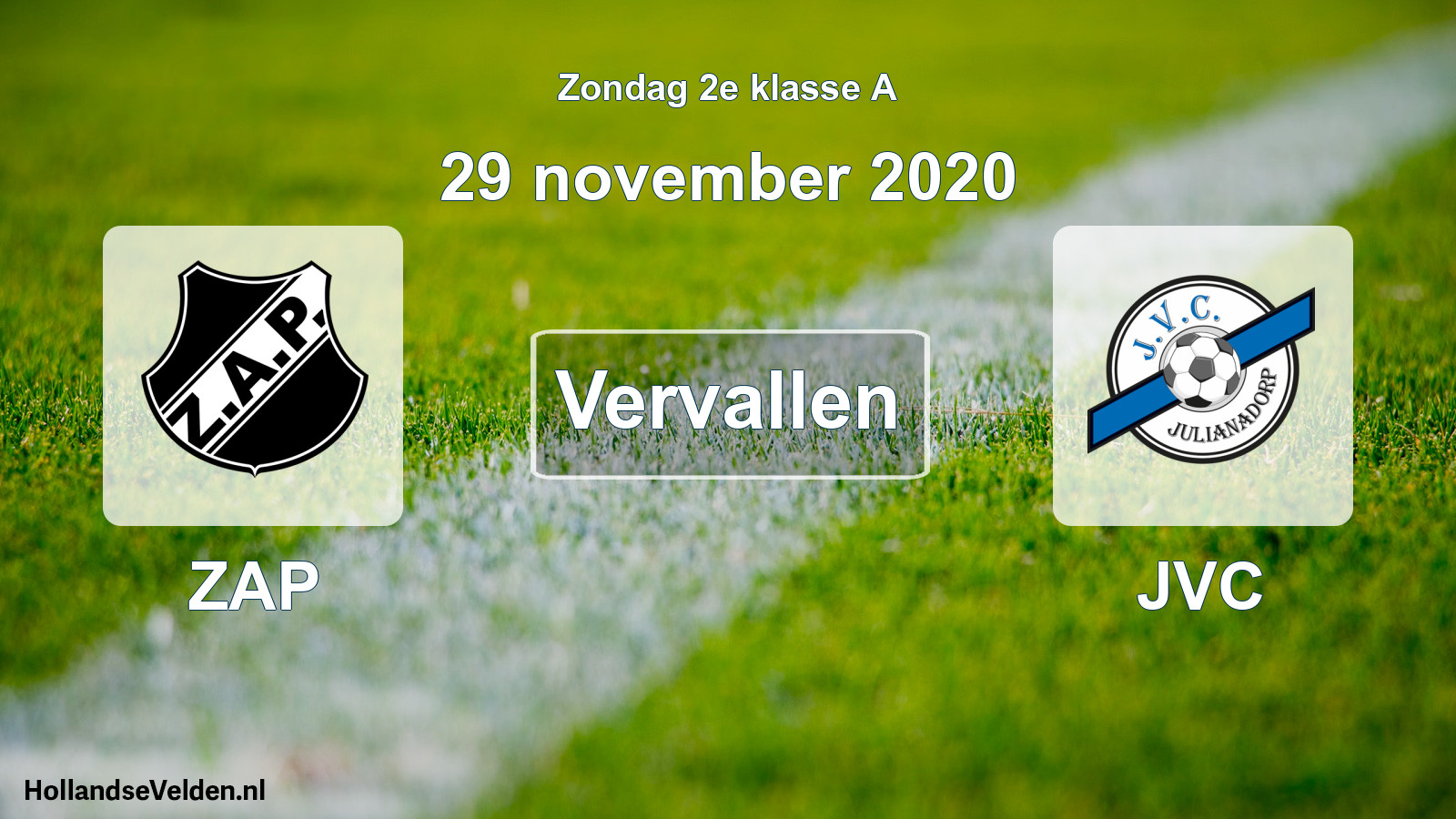 Scheduled Match: ZAP - JVC (29 November 2020)
