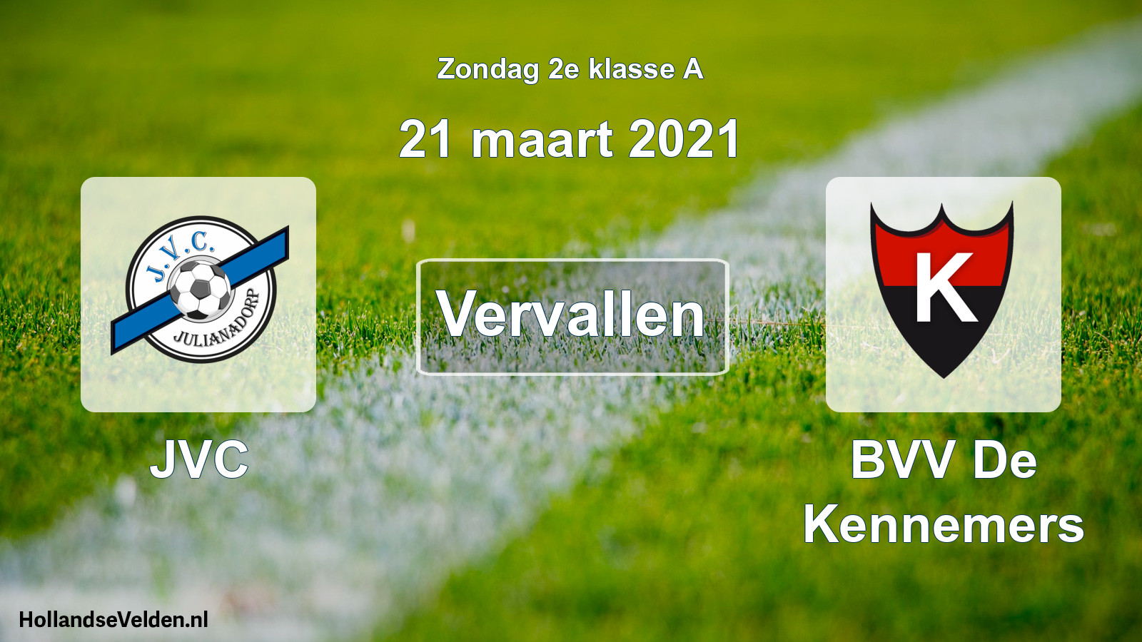 Scheduled Match: JVC - BVV De Kennemers (21 March 2021)