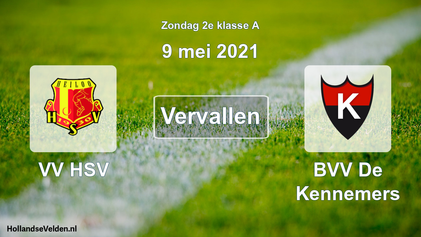 Scheduled Match: VV HSV - BVV De Kennemers (9 May 2021)
