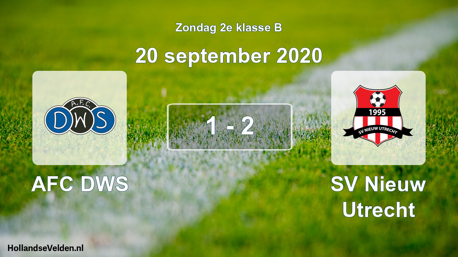 Total number of matches played: AFC DWS - SV Nieuw Utrecht 1 - 2 (20 September 2020)