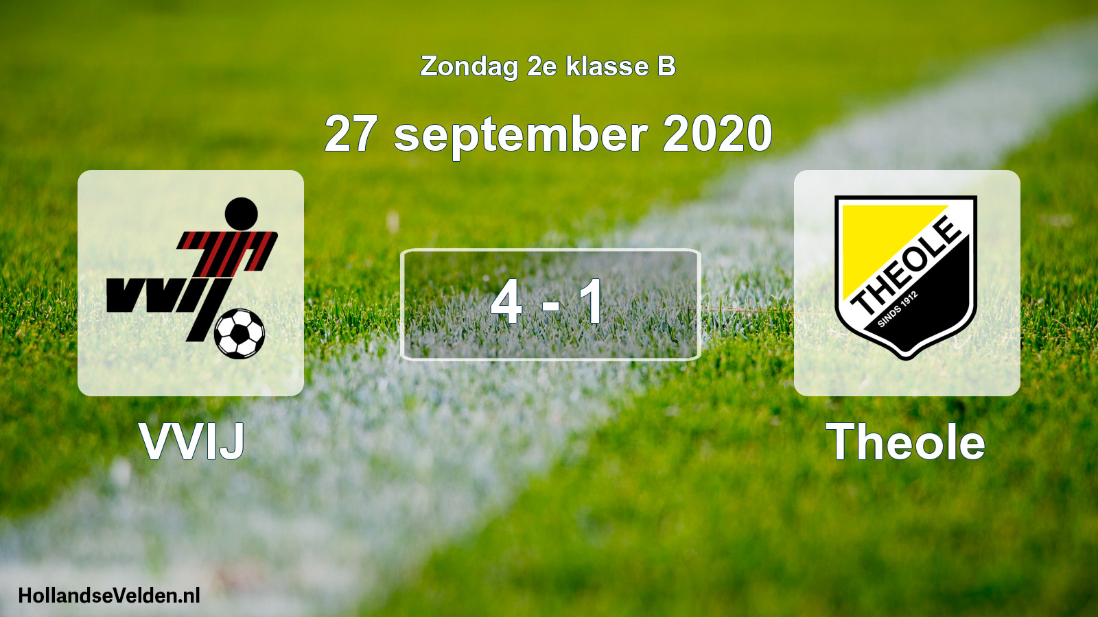 Total number of matches played: VVIJ - Theole 4 - 1 (27 September 2020)