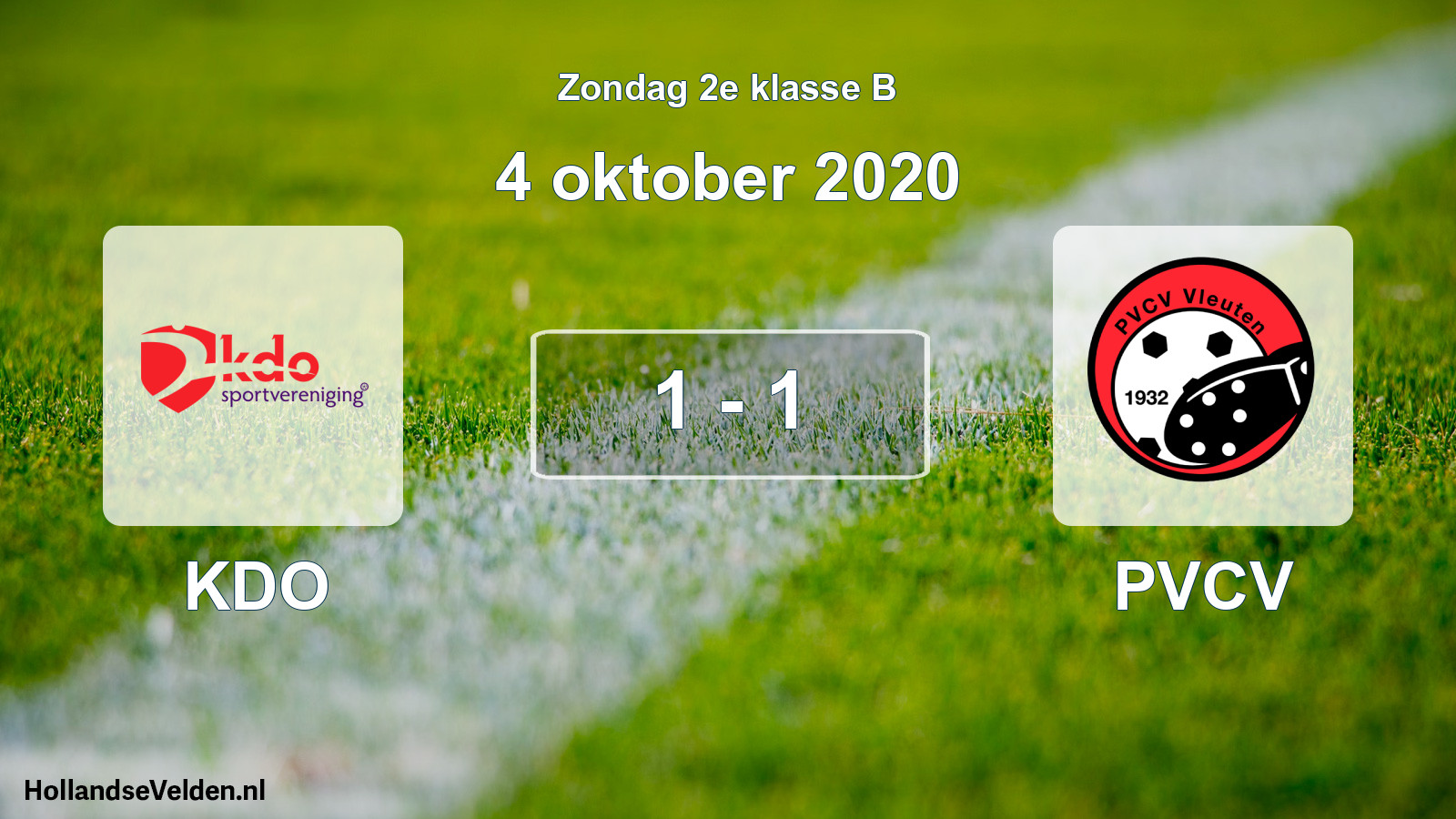 Total number of matches played: KDO - PVCV 1 - 1 (4 October 2020)