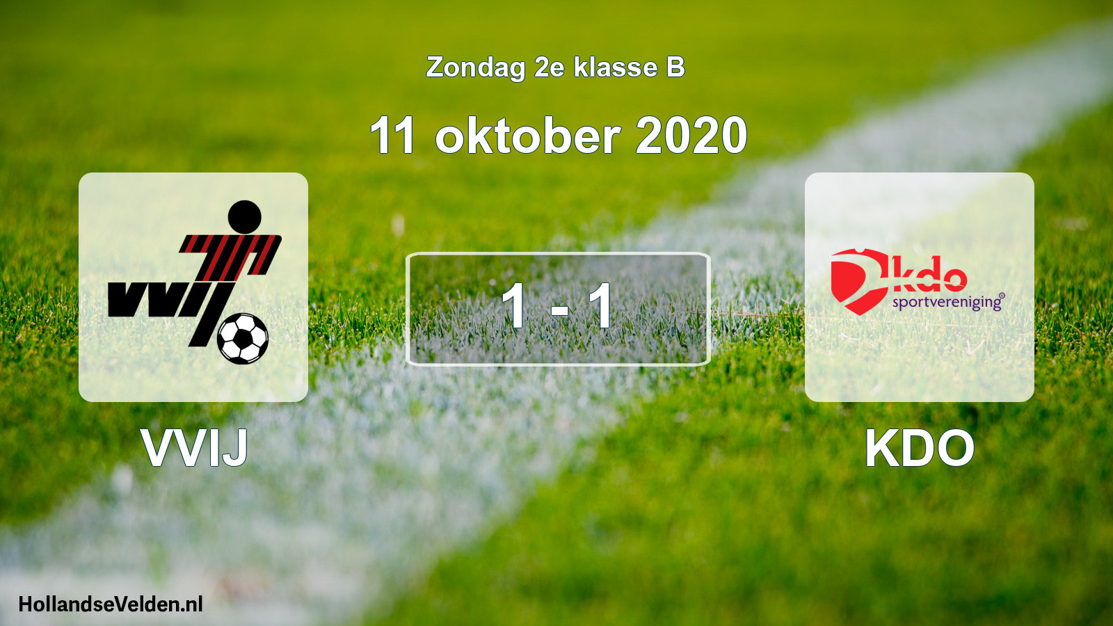 Total number of matches played: VVIJ - KDO 1 - 1 (11 October 2020)