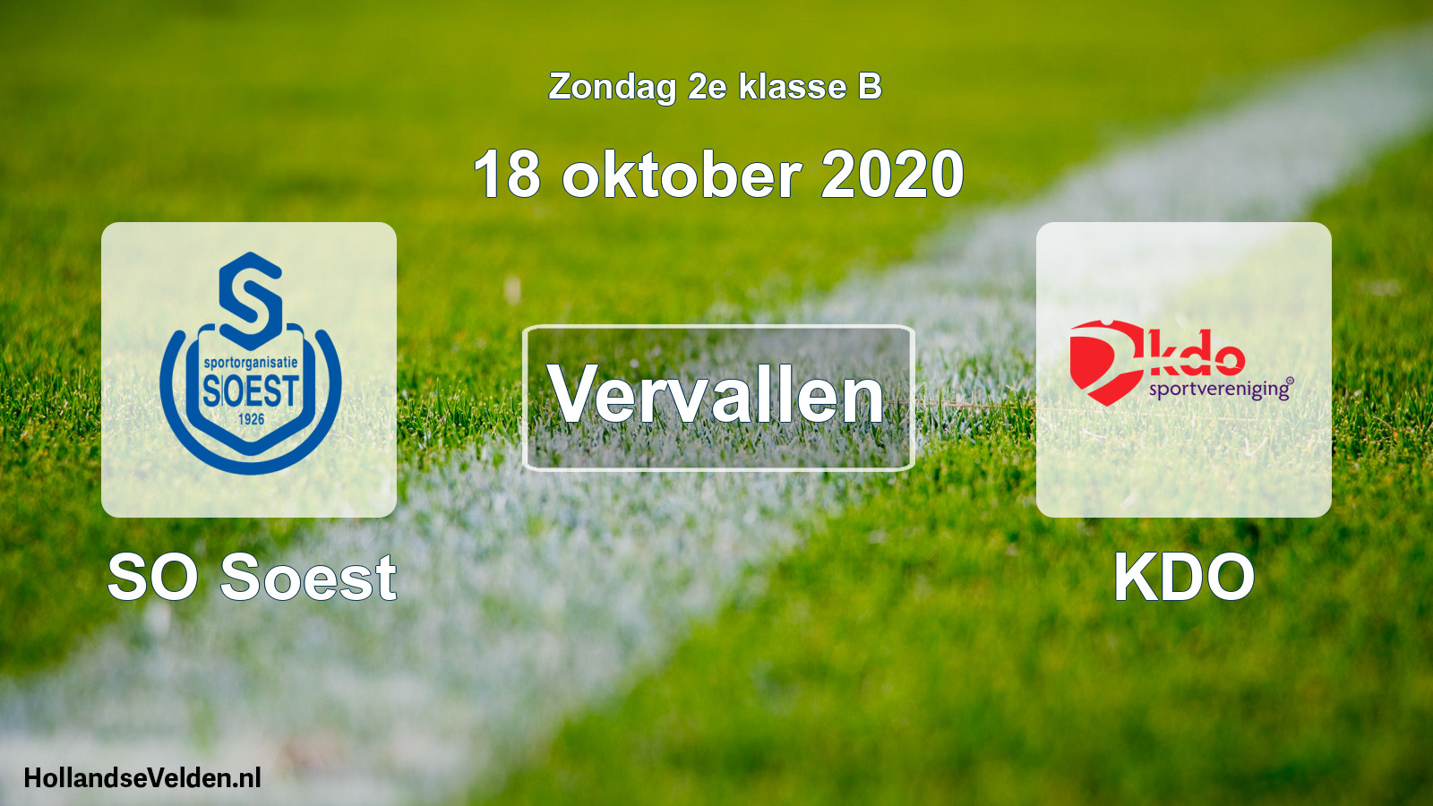 Scheduled Match: SO Soest - KDO (18 October 2020)