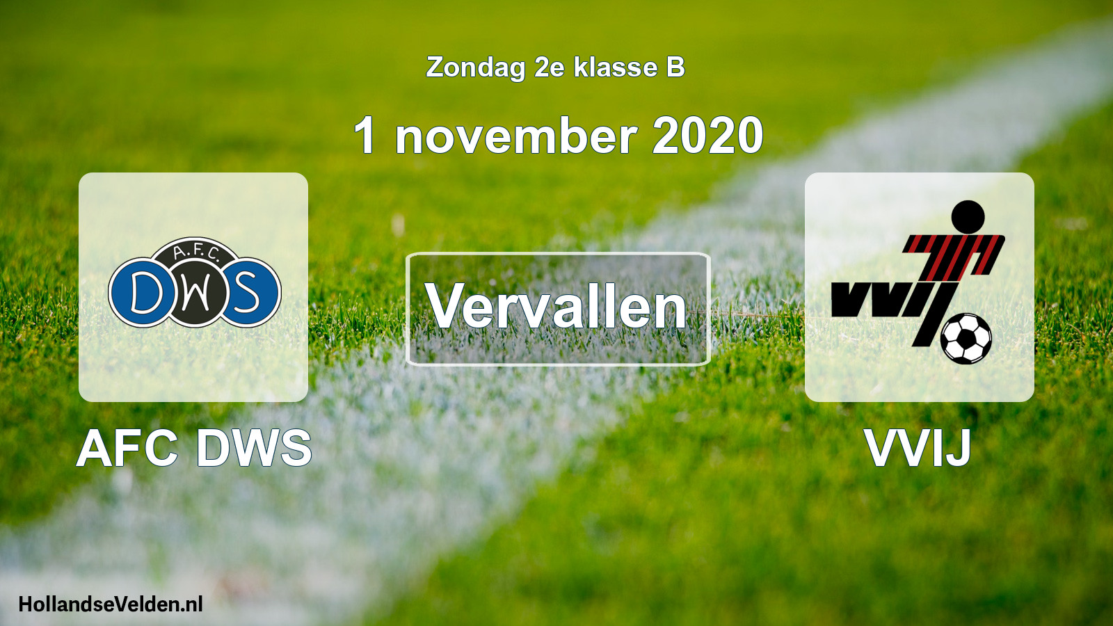 Scheduled Match: AFC DWS - VVIJ (1 November 2020)