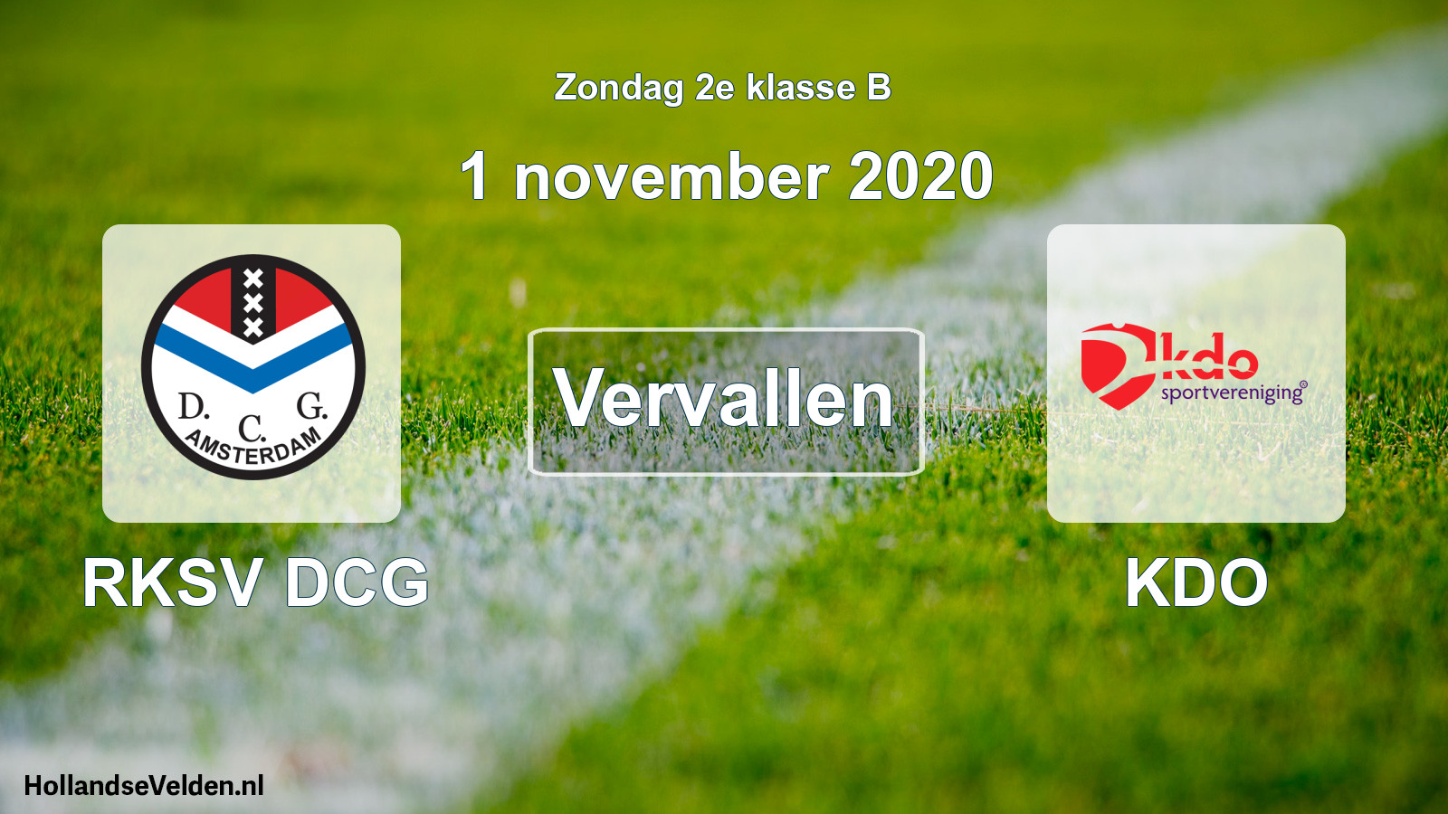 Scheduled Match: RKSV DCG - KDO (1 November 2020)