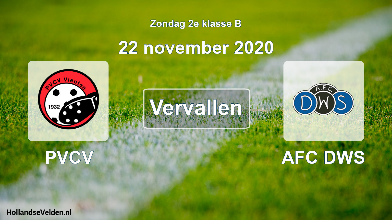 Scheduled Match: PVCV - AFC DWS (22 November 2020)