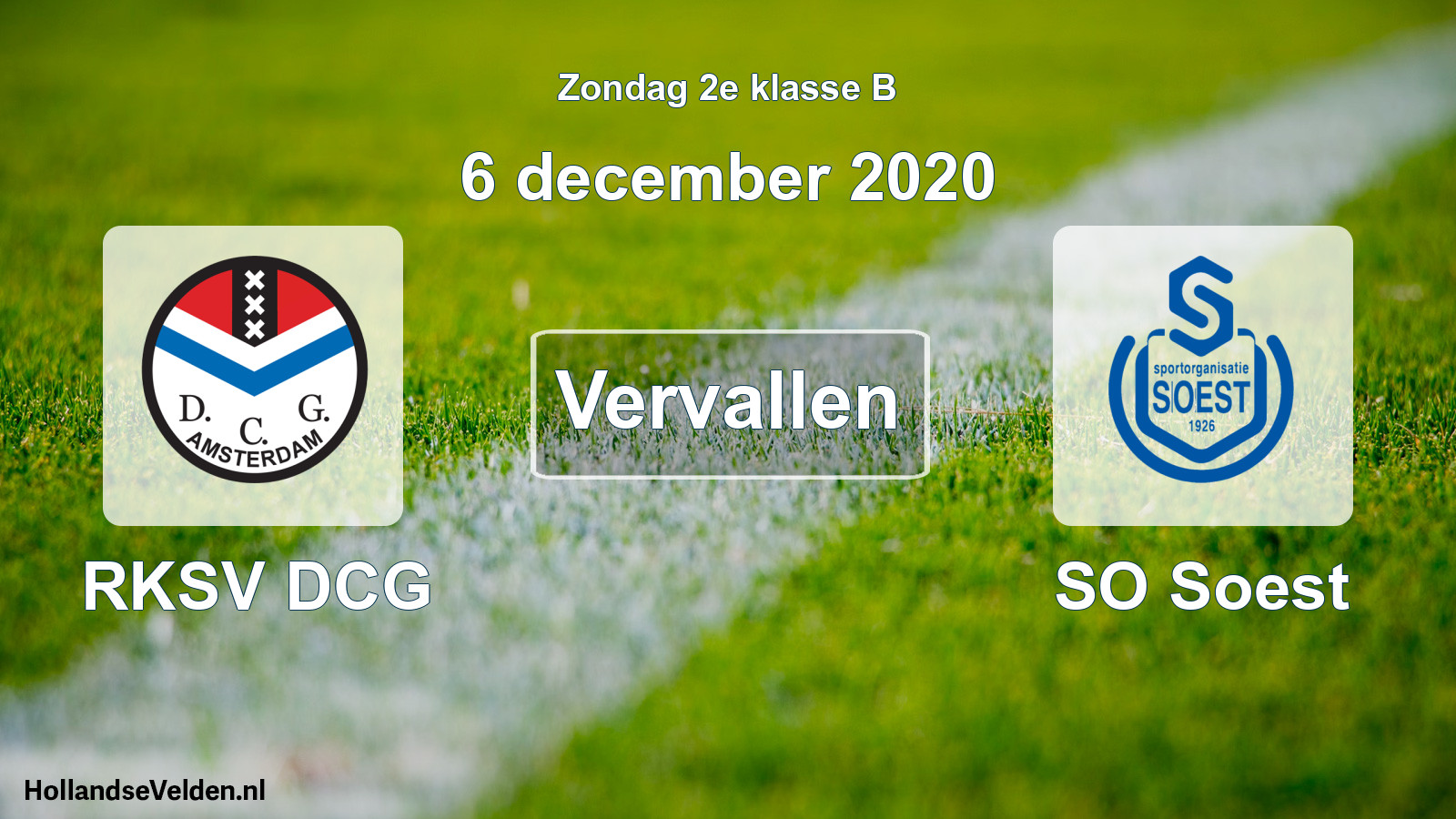 Scheduled Match: RKSV DCG - SO Soest (6 December 2020)