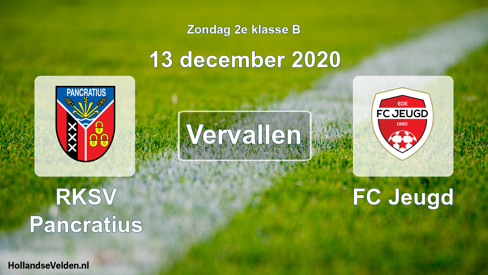 Scheduled Match: RKSV Pancratius - FC Jeugd (13 December 2020)