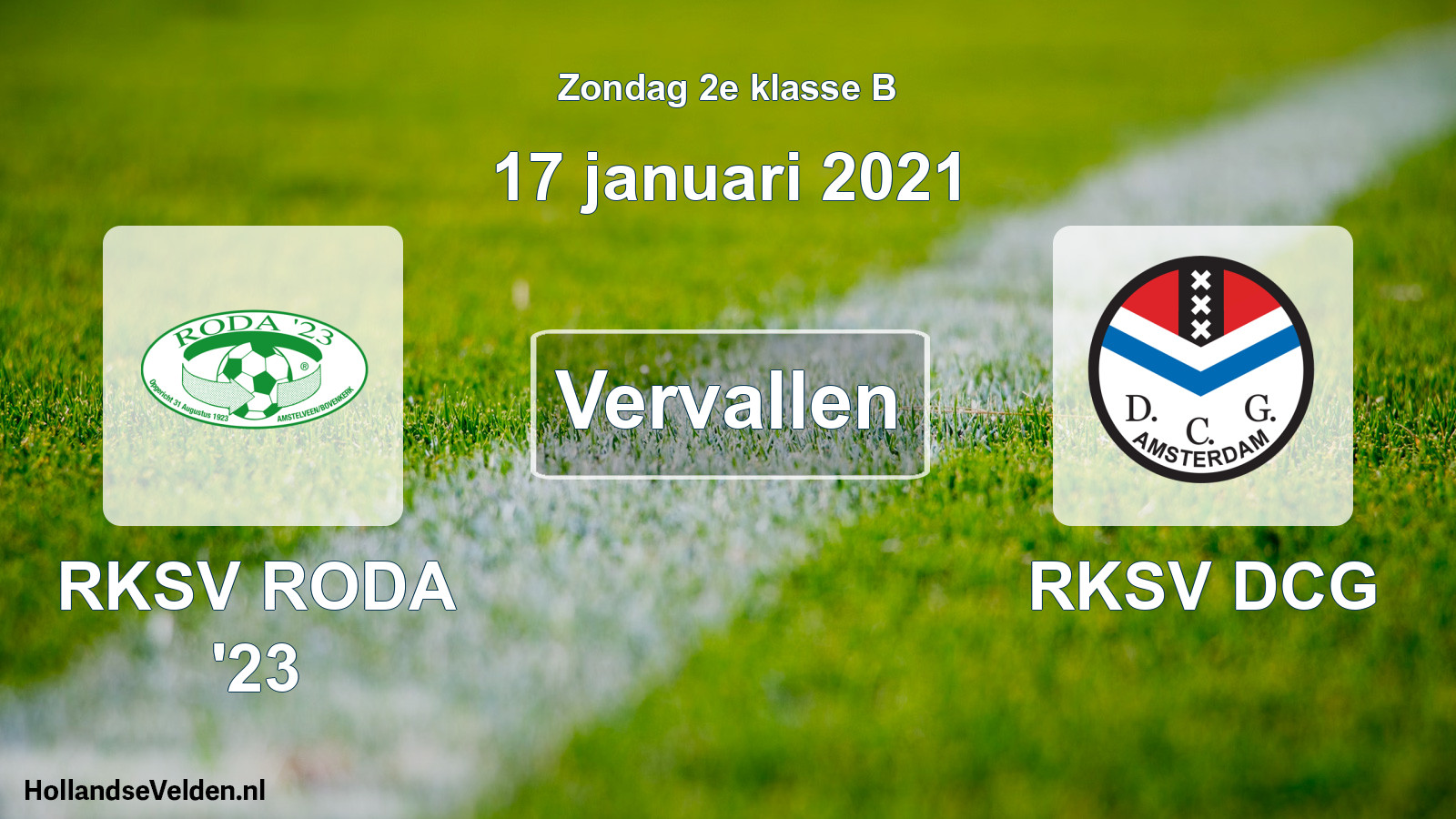 Scheduled Match: RKSV RODA '23 - RKSV DCG (17 January 2021)