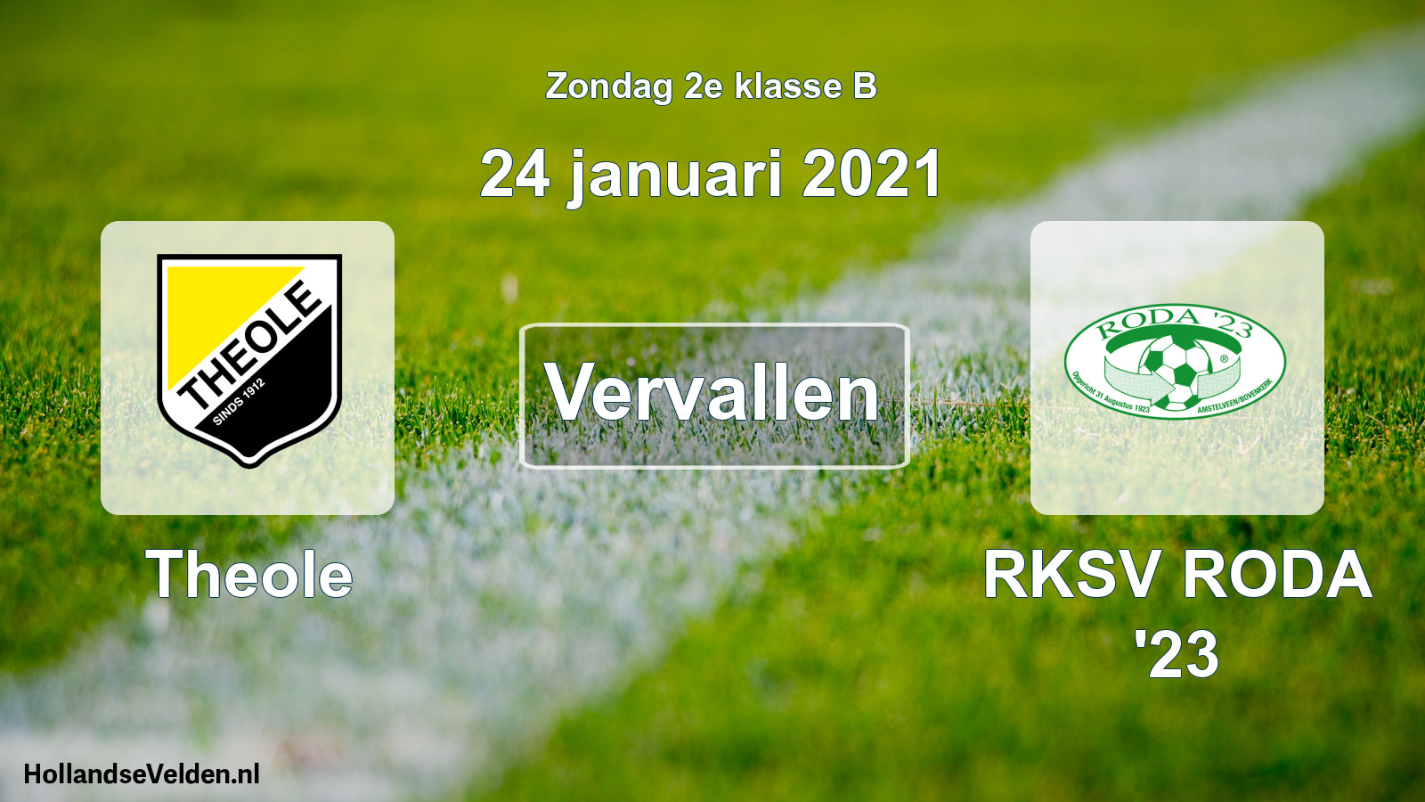 Scheduled Match: Theole - RKSV RODA '23 (24 January 2021)