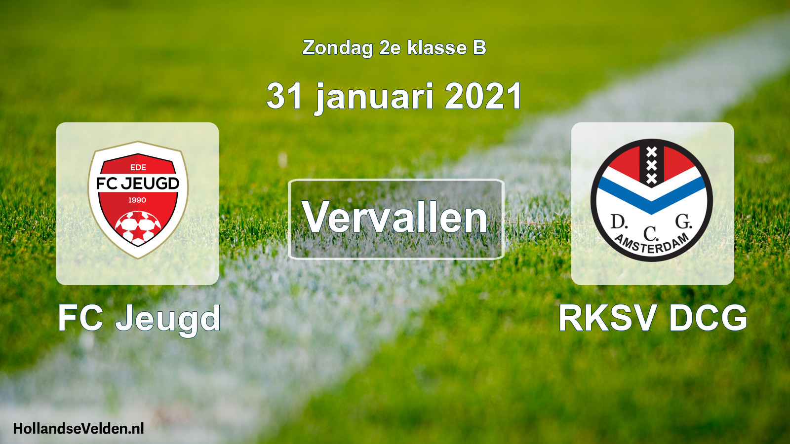 Scheduled Match: FC Jeugd - RKSV DCG (31 January 2021)