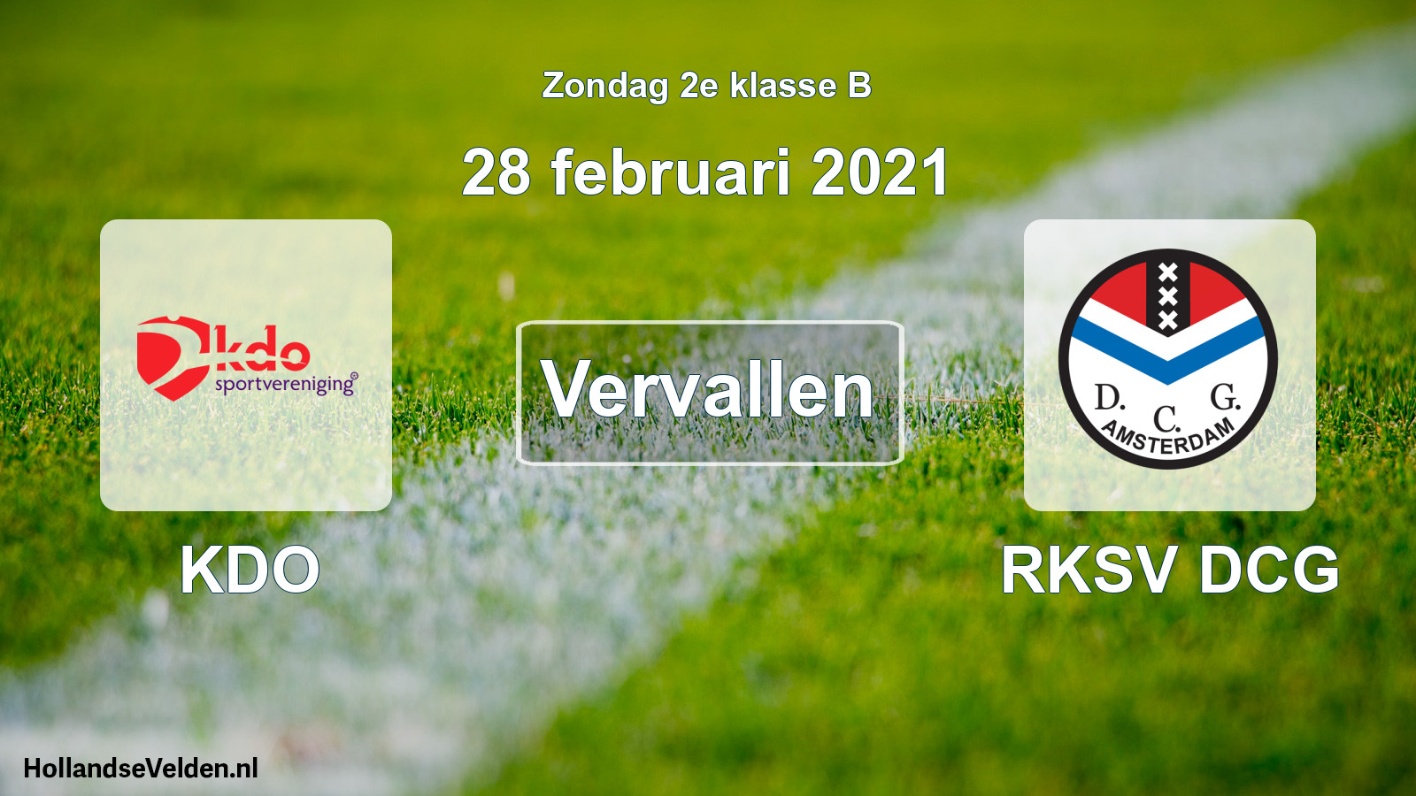 Scheduled Match: KDO - RKSV DCG (28 February 2021)