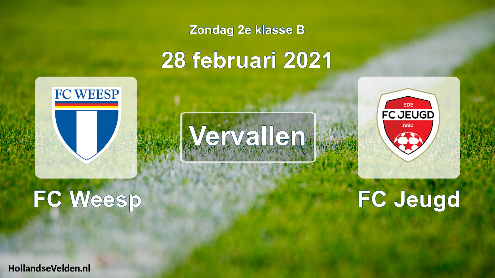 Scheduled Match: FC Weesp - FC Jeugd (28 February 2021)