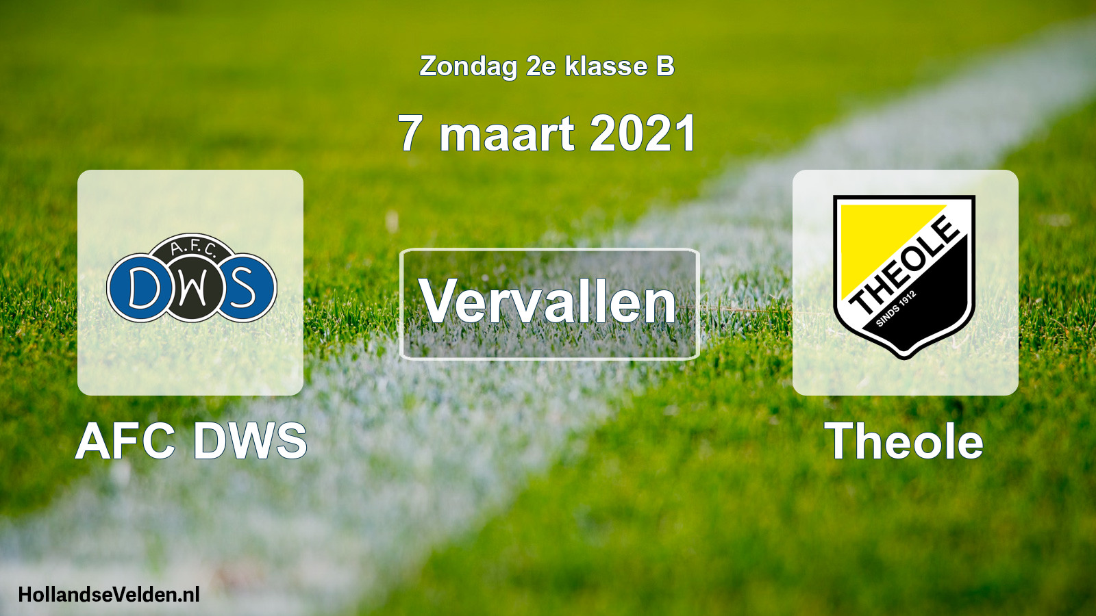 Scheduled Match: AFC DWS - Theole (7 March 2021)