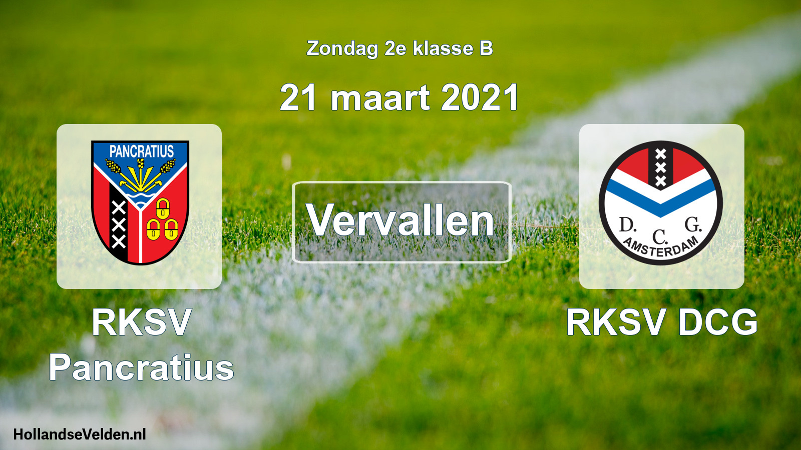 Scheduled Match: RKSV Pancratius - RKSV DCG (21 March 2021)