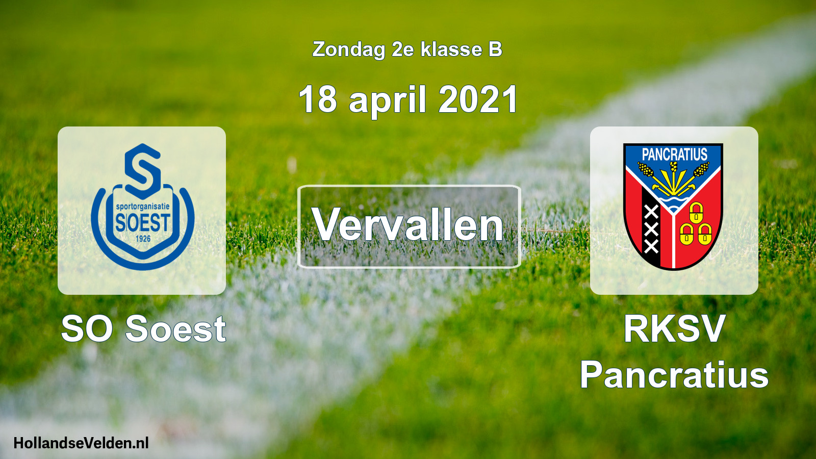 Scheduled Match: SO Soest - RKSV Pancratius (18 April 2021)