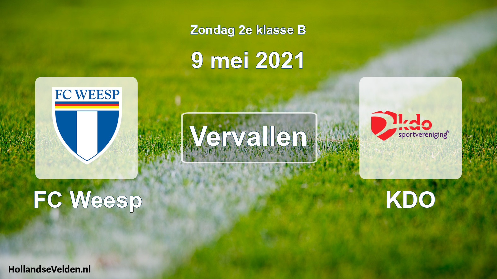 Scheduled Match: FC Weesp - KDO (9 May 2021)