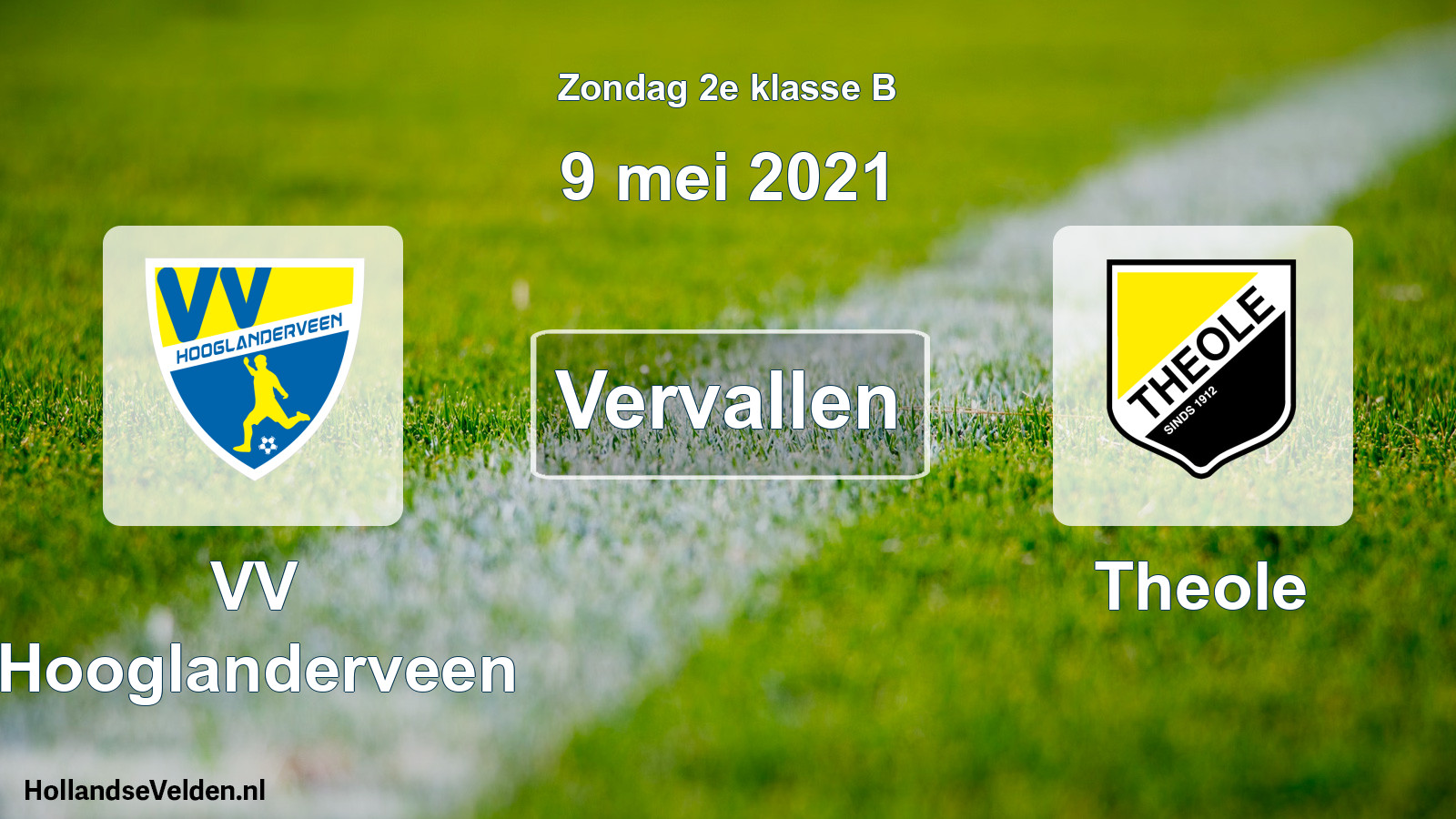 Scheduled Match: VV Hooglanderveen - Theole (9 May 2021)