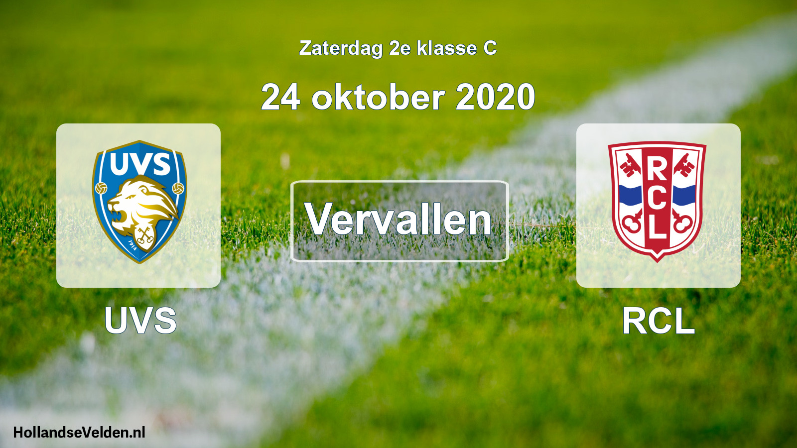 Scheduled Match: UVS - RCL (24 October 2020)